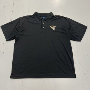NCAA Wake Forest Demon Deacons Mens XL Black Performance Polo Shirt Short Sleeve